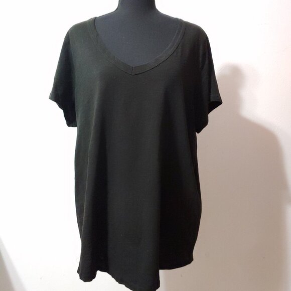 Eileen Fisher V Neck T Shirts Organic Cotton Short Sleeve Women XL Set of 2 - Picture 7 of 12